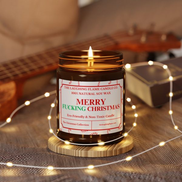 Merry F*cking Christmas Scented Soy Candle - Image 4