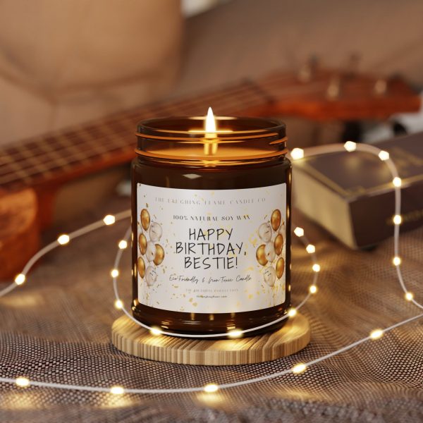 Happy Birthday Bestie Scented Soy Candle - Image 4